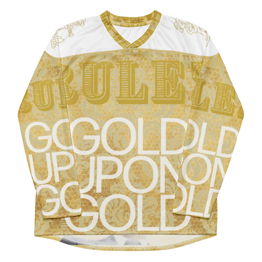 RULEZ Gold Upon Gold Edition hockey fan jersey