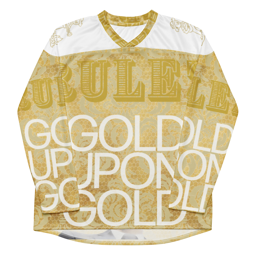 RULEZ Gold Upon Gold Edition hockey fan jersey