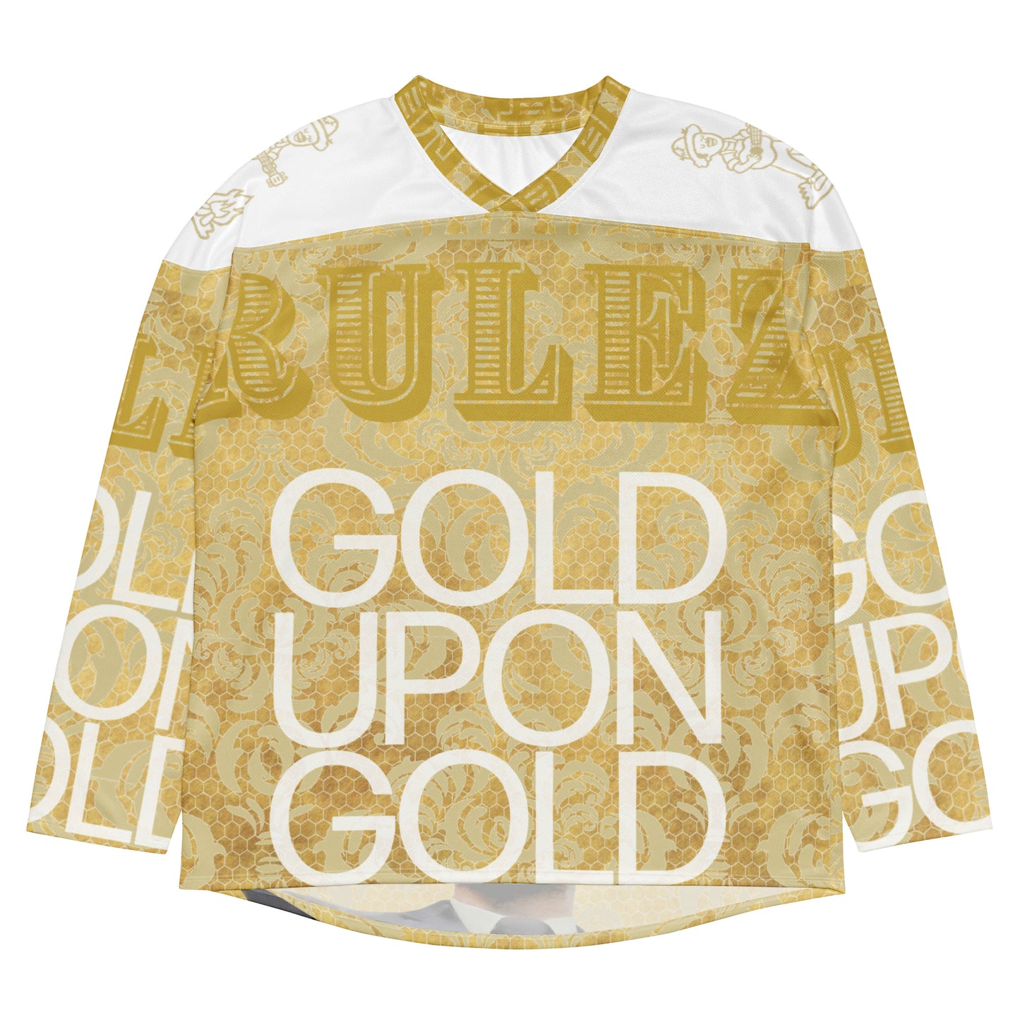 RULEZ Gold Upon Gold Edition hockey fan jersey